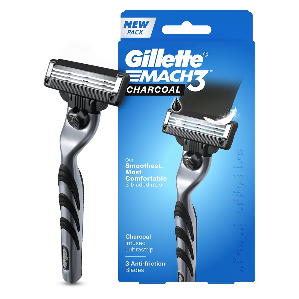 GILLETTE MACH 3 CHARCOAL 4CTS