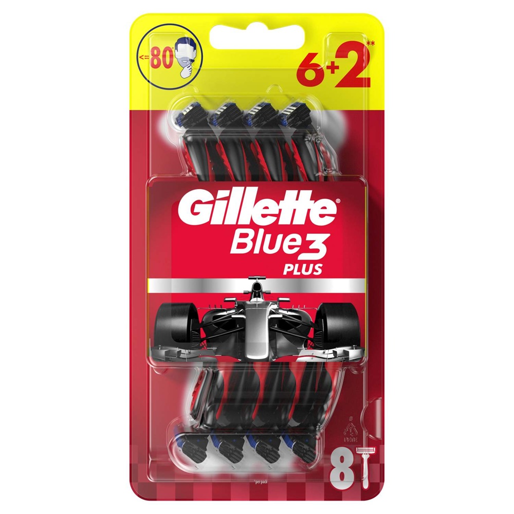 GILLETTE BRIJAC BLUE 3 RED 6+2 KOMADA