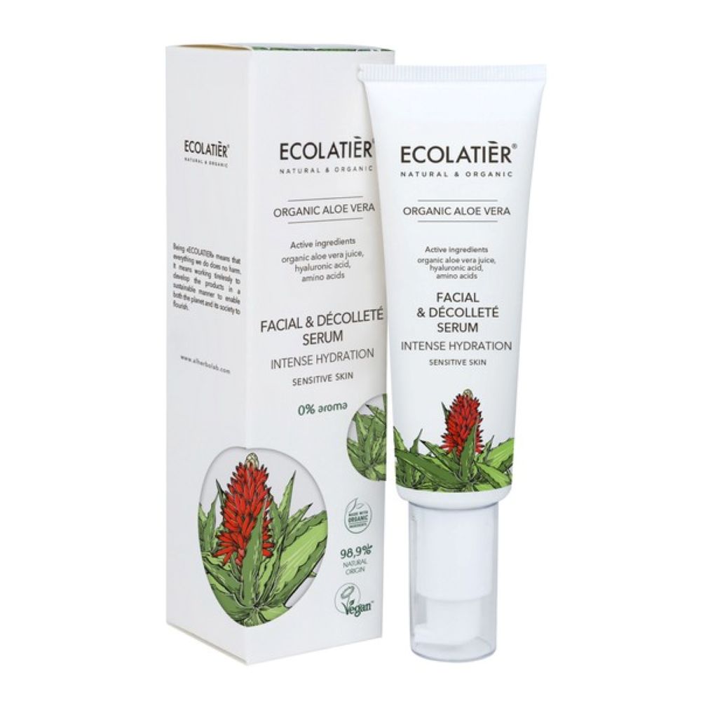 ECOLATIER FACIAL AND DÉCOLLETÉ SERUM INTENSE HYDRATION ORGANIC ALOE VERA 50 ML