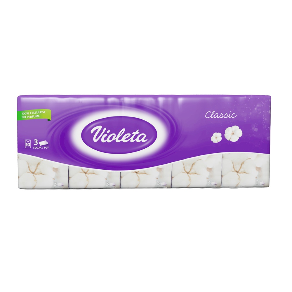 VIOLETA PAPIRNE MARAMICE 3SL 10/1CLASSIC