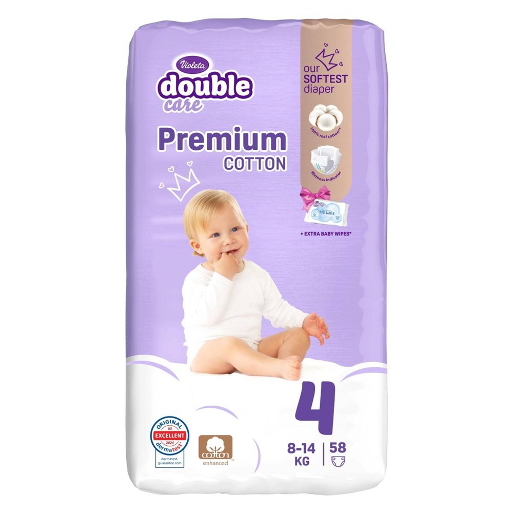 VIOLETA AD PREMIUM COTTON MAXI 4 58/1 - PELENE ZA BEBE