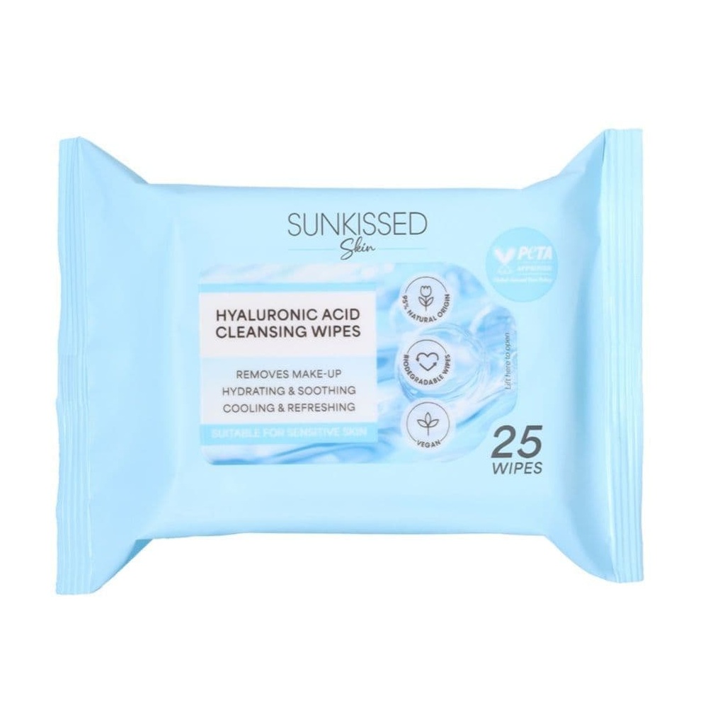 SUNKISSED HYALURONIC ACID CLEANSING WIPES - VLAŽNE MARAMICE ZA ČIŠĆENJE LICA