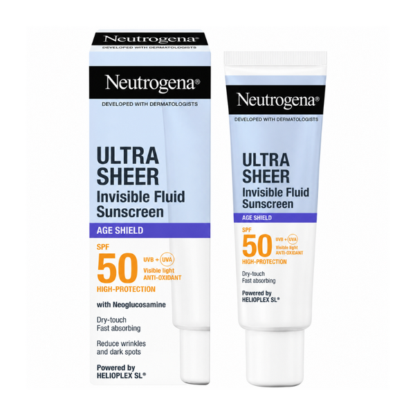 NEUTROGENA ULTRA SHEER INVISIBLE FLUID SUNSCREEN AGE SHIELD SPF50 50ML