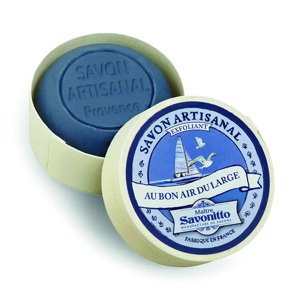 MAITRE SAVONITTO WOODEN BOX SOAP ATLANTIC + EXFOLIATING 100 G