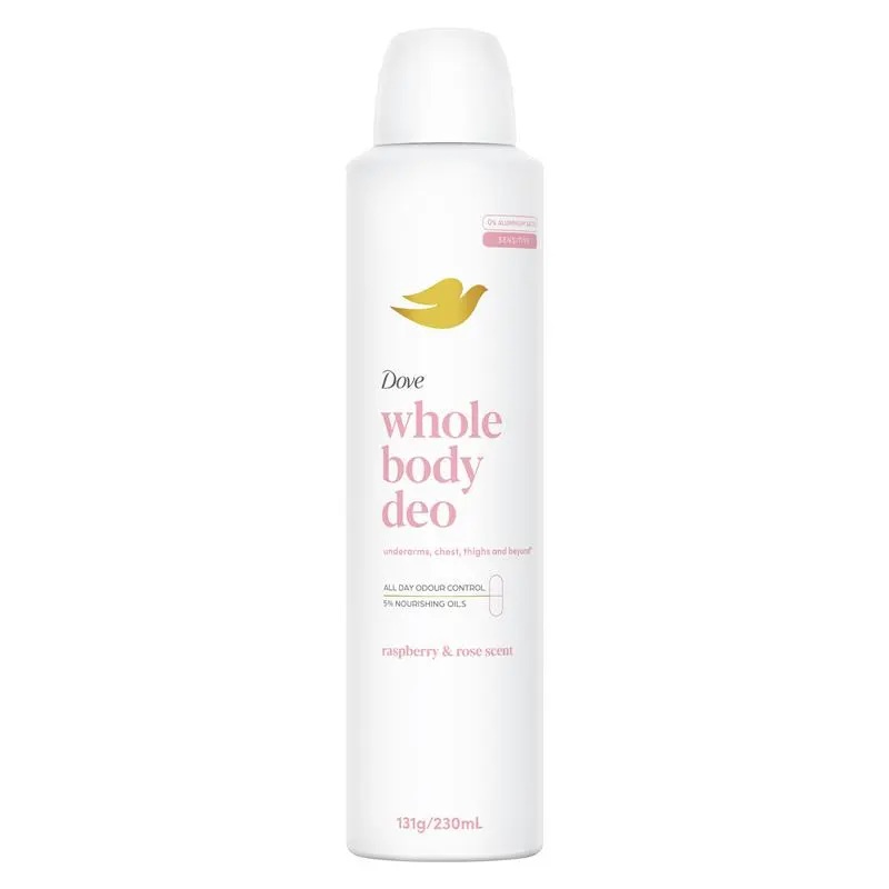 DOVE WHOLE BODY DEO RASPBERRY & ROSE 150ML