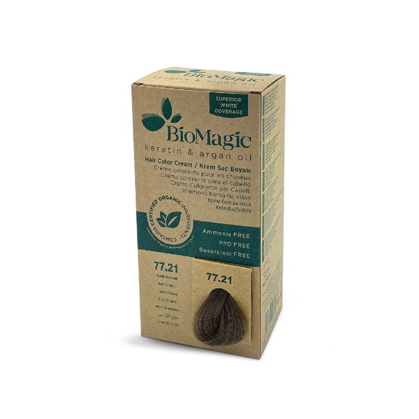 BIOMAGIC HAIR COLOR CREAM KIT 77/21 ICED CARAMEL