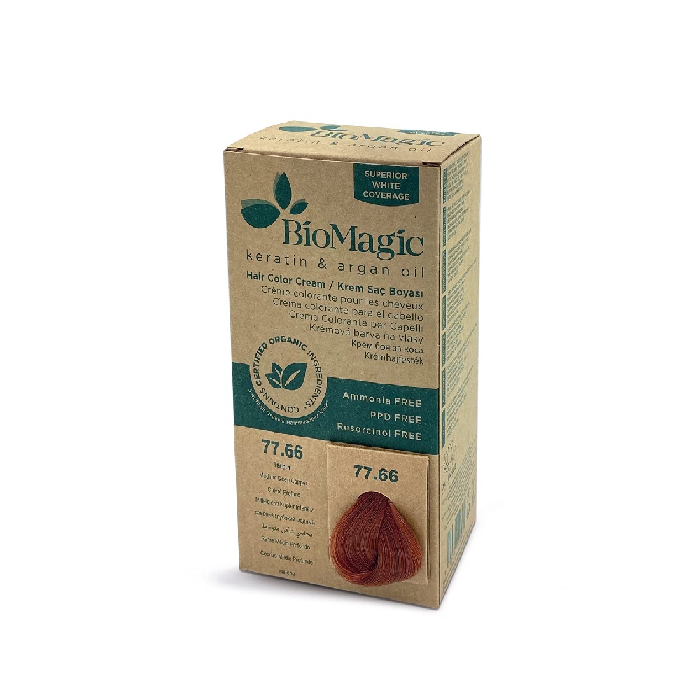 BIOMAGIC HAIR COLOR CREAM KIT 77/66 MEDIUM DEEP COPPER