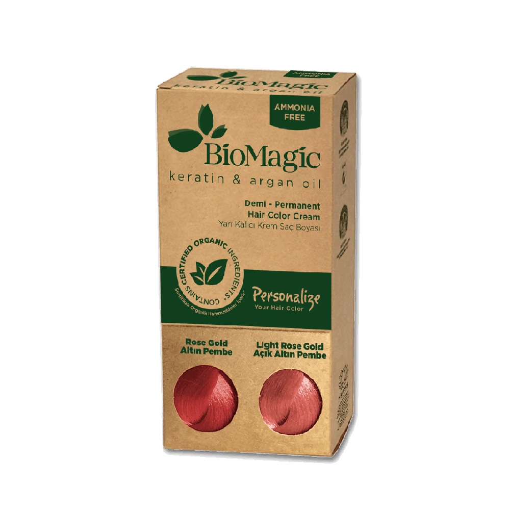 BIOMAGIC HAIR COLOR CREAM KIT ROSE GOLD