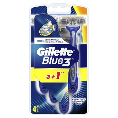 GILLETTE BLUE 3 REGULAR 3`s + 1`s FREE