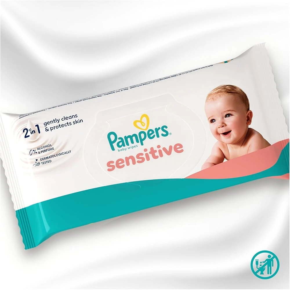 PAMPERS WIPES SENSITIVE 80PCS