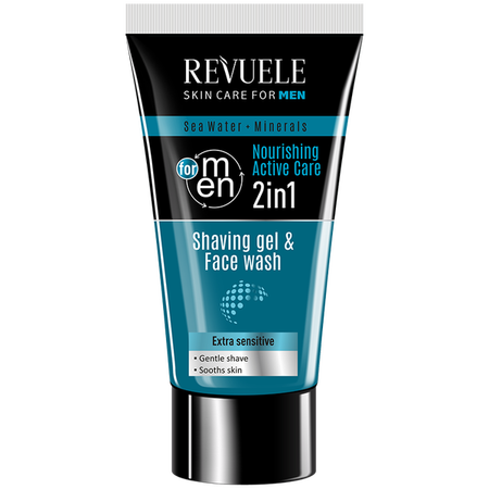 REVUELE SEA WATER AND MINERALS SHAVING GEL AND FACE WASH 2IN1 180ML
