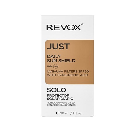 REVOX B77 JUST DAILY SUN SHIELD UVA+UVB FILTERS SPF50+ WITH HYALURONIC ACID 30 ML