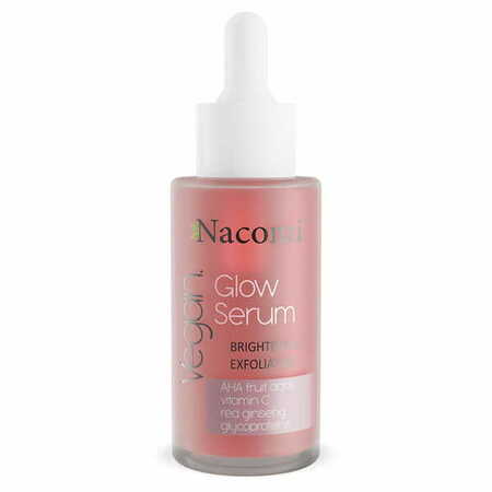 NACOMI N/L GLOW SERUM – BRIGHTENING & EXFOLIATING SERUM WITH AHA FRUIT ACIDS AND RED GINSENG 40ML