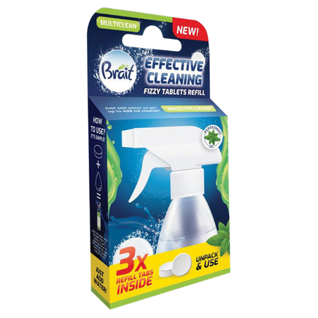 BRAIT EFFECTIVE CLEANING FIZZY TABLETS MULTICLEAN 3 X 2 G - REFILL PAKOVANJA