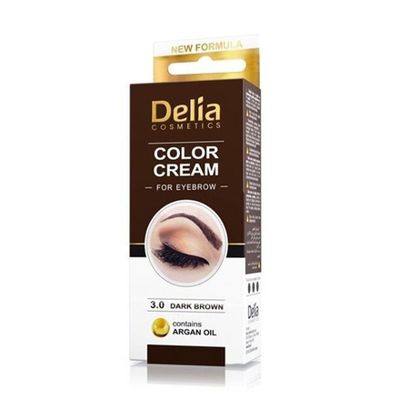 DELIA COLOR CREAM FOR EYEBROW - DARK BROWN 3.0