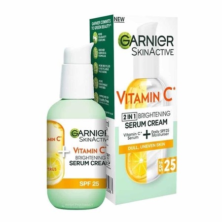 GARNIER VITAMIN C 2IN1 BRIGHTENING SERUM CREAM SPF 25 50ML
