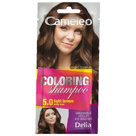 DELIA CAMELEO HAIR COLORING SHAMPOO - LIGHT BROWN 5.0 40ML