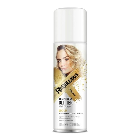 PAINTGLOW GLITTER HAIR COLOUR SPRAY GOLD DIGGER 125ML LOOSE