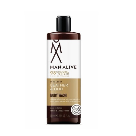 MAN ALIVE BODY WASH LEATHER&OUD 250ML