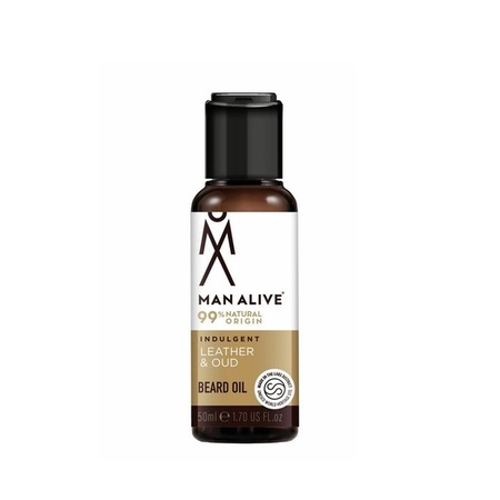 MAN ALIVE ULJE ZA BRADU LEATHER&OUD 50ML