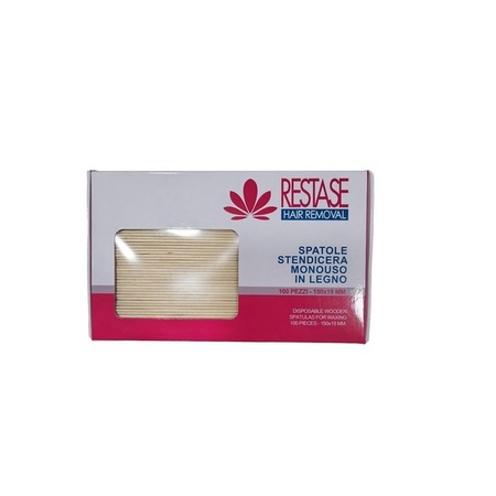 RESTASE HAIR REMOVAL - DISPOSABLE WOODEN SPATULA FOR WAX APPLICATION