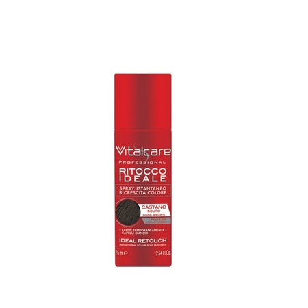 VITALCARE IDEAL RETOUCH INSTANT SPRAY COLOUR ROOT REGROWTH DARK BROWN 75ML