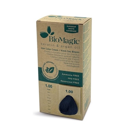 BIOMAGIC FARBA ZA KOSU 1/00 BLACK