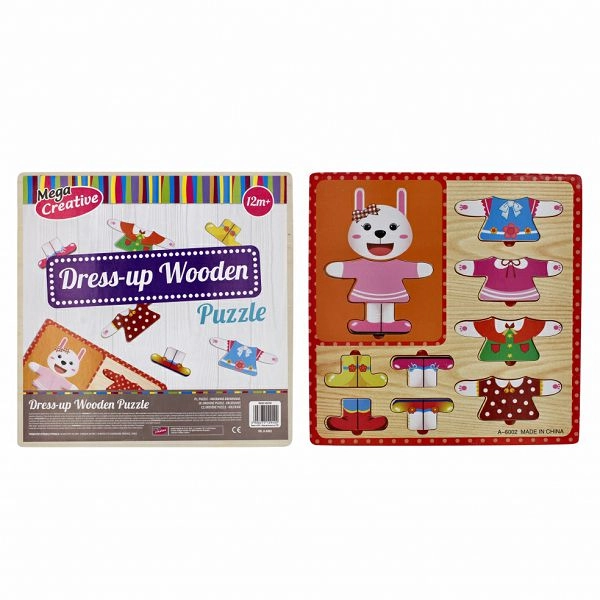 PUZZLE DRVENE DRESS UP 10 KOM EURO-TRADE 459790