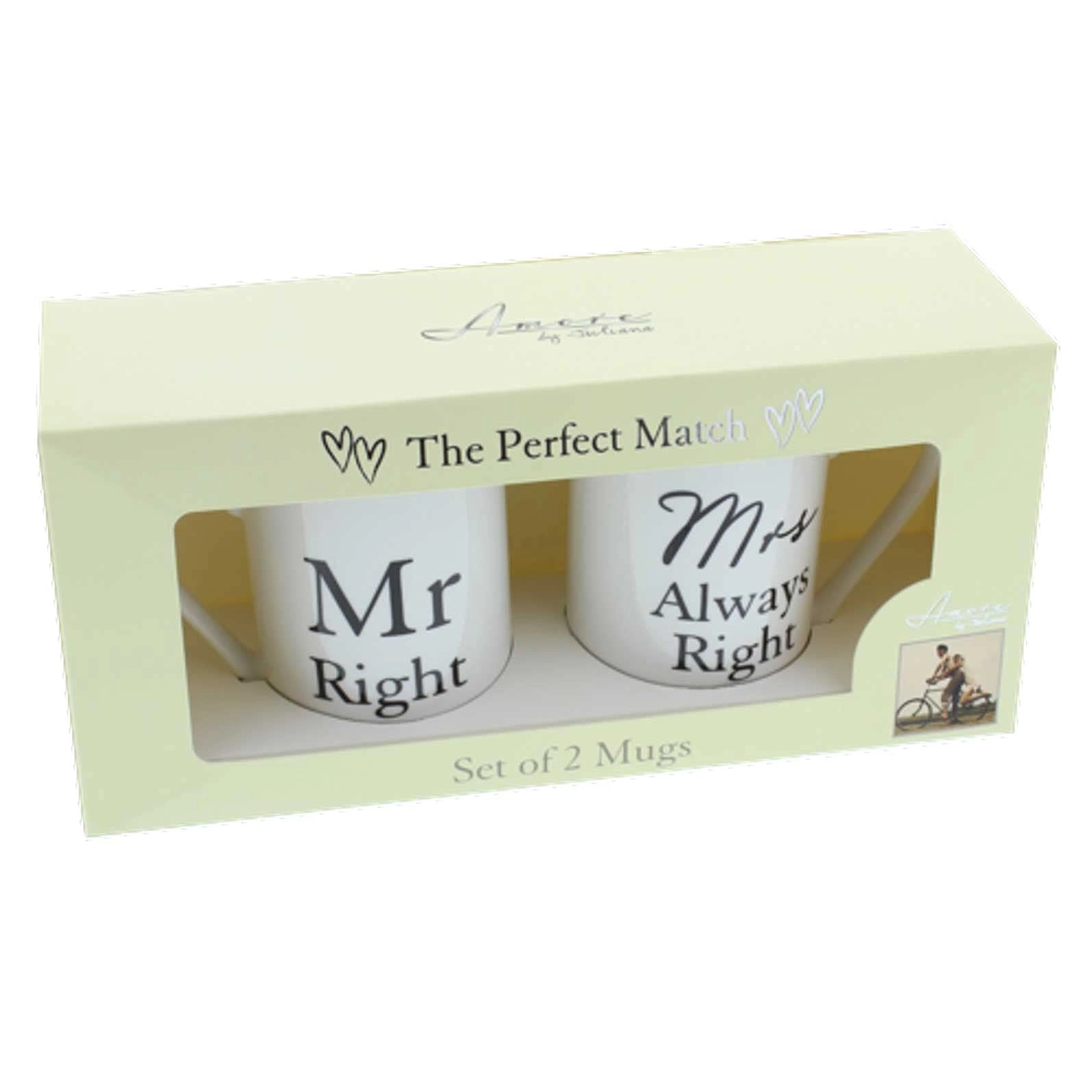 ŠOLJE SET WIDDOP AMORE MR RIGHT/MRS ALWAYS RIGHT WG524