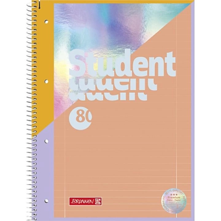 SVESKA SPIRALA A4 DIKTO BRUNNEN PASTEL 106732794