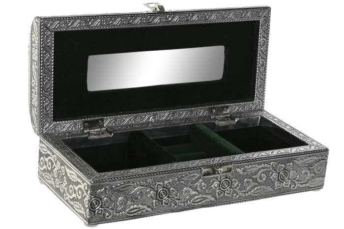 KUTIJA ZA NAKIT ITEM 22,5X10X6,5 PEACOCK SILVER JO-211647