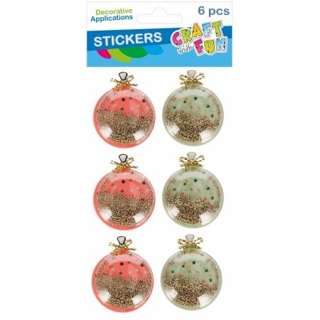 NOVOGODIŠNJI STIKERI EURO-TRADE KUGLE 3D 6PCS 545824