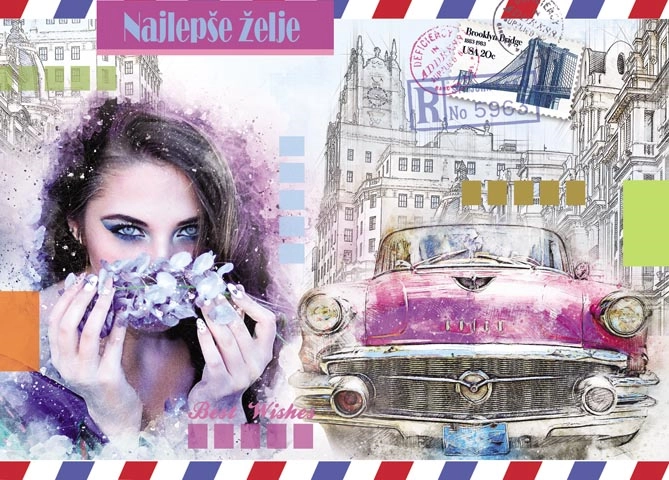 ČESTITKA SHOCK 3-BW 342