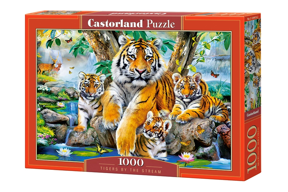 PUZZLE 1000 CASTOR TIGERS BY THE STREAM C-104413-2