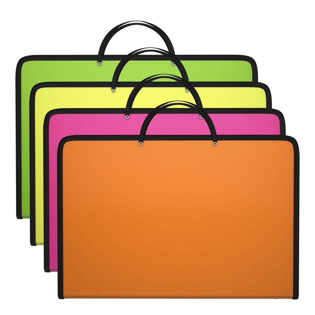 FASCIKLA SA RUČKOM A3 ZIP PVC ERICHKRAUSE NEON MIX BOJA 43034