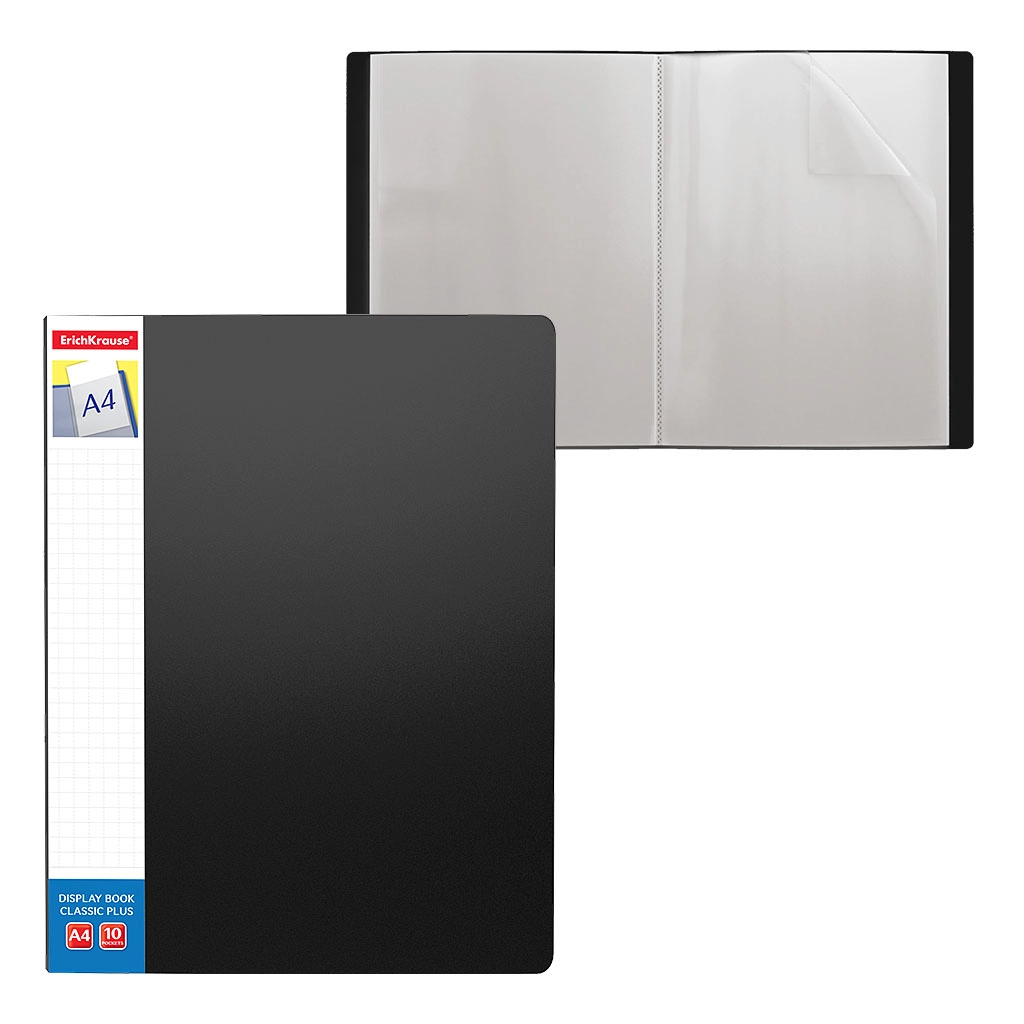 FASCIKLA A4 10 FOLIJA ERICHKRAUSE CLASSIC PLUS CRNA 46001