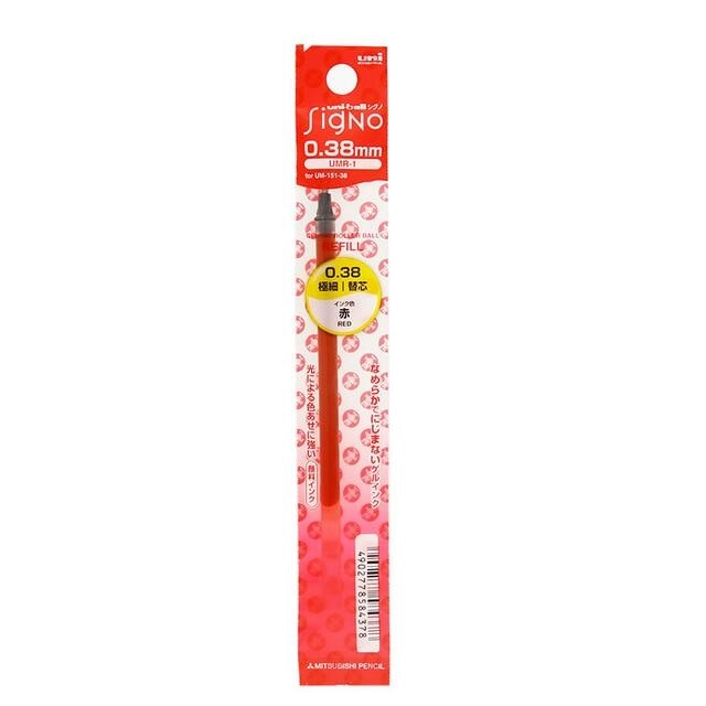 REFIL ZA HEMIJSKU OLOVKU 0.38 UNI CRVENI UMR-1/UM-151