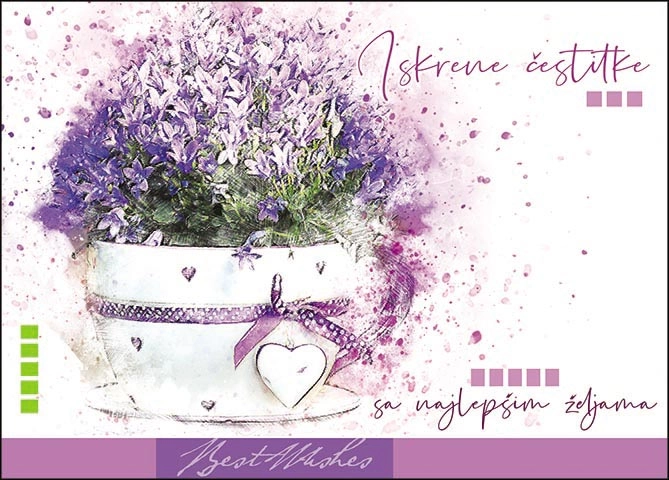 ČESTITKA SA NAJLJEPŠIM ŽELJAMA SHOCK 3-BW 514