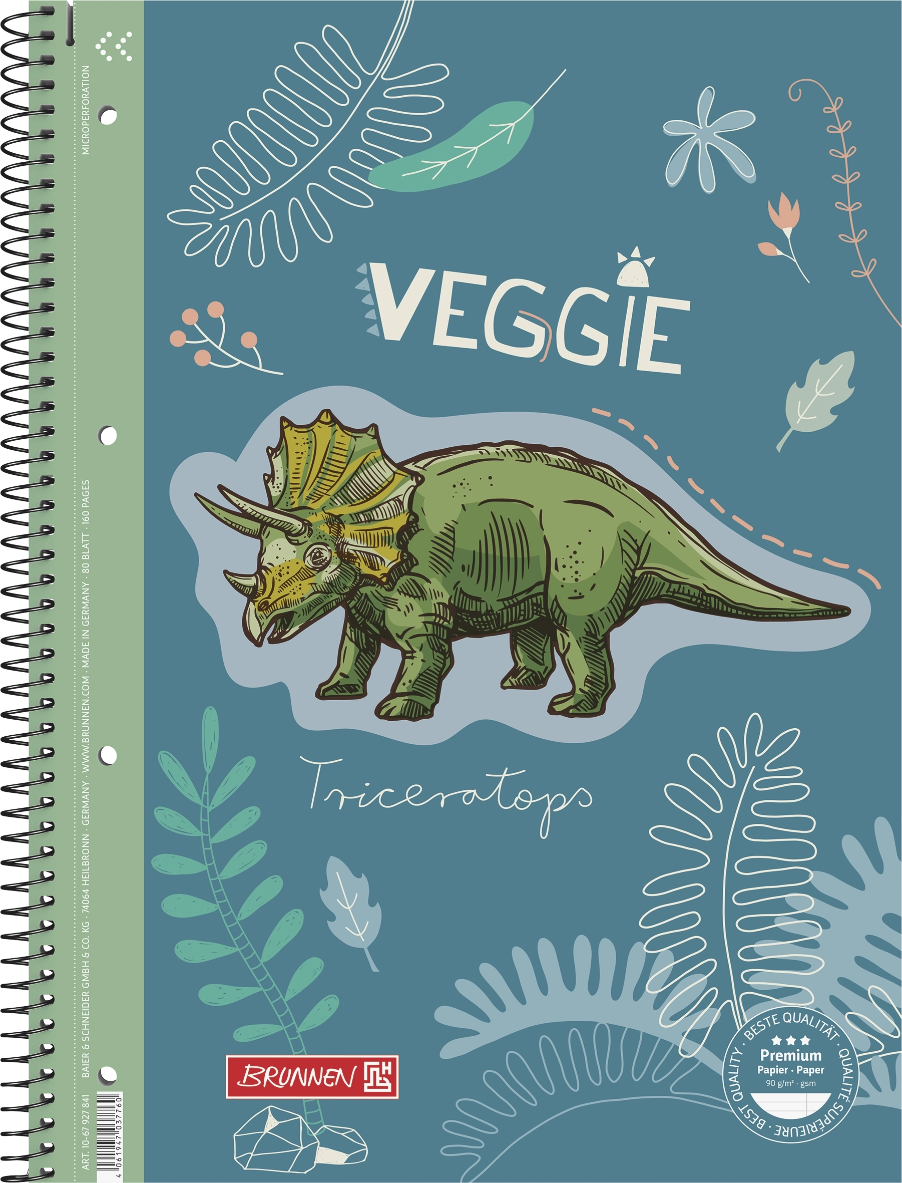 SVESKA SPIRALA A4 DIKTO BRUNNEN DINO 1067927841