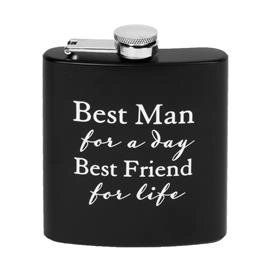 PLJOSKA WIDDOP AMORE 6OZ HIP FLASK - BEST MAN FOR A DAY....WG872