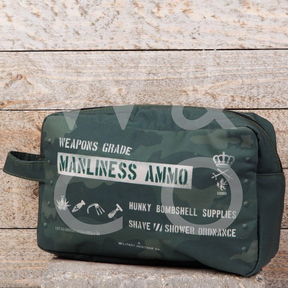 NESESER WIDDOP MILITARY HERITAGE MANLINESS AMMO CANVAS WASH BAG MH111