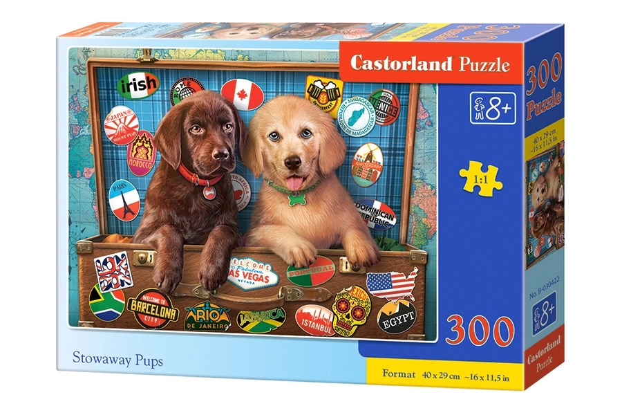 PUZZLE 300 CASTOR STOWAWAY PUPS B-030422