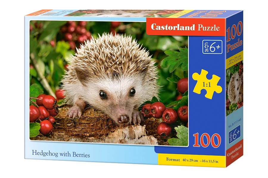 PUZZLE 100 CASTOR HEDGEHOG WITH BERRIES B-111145