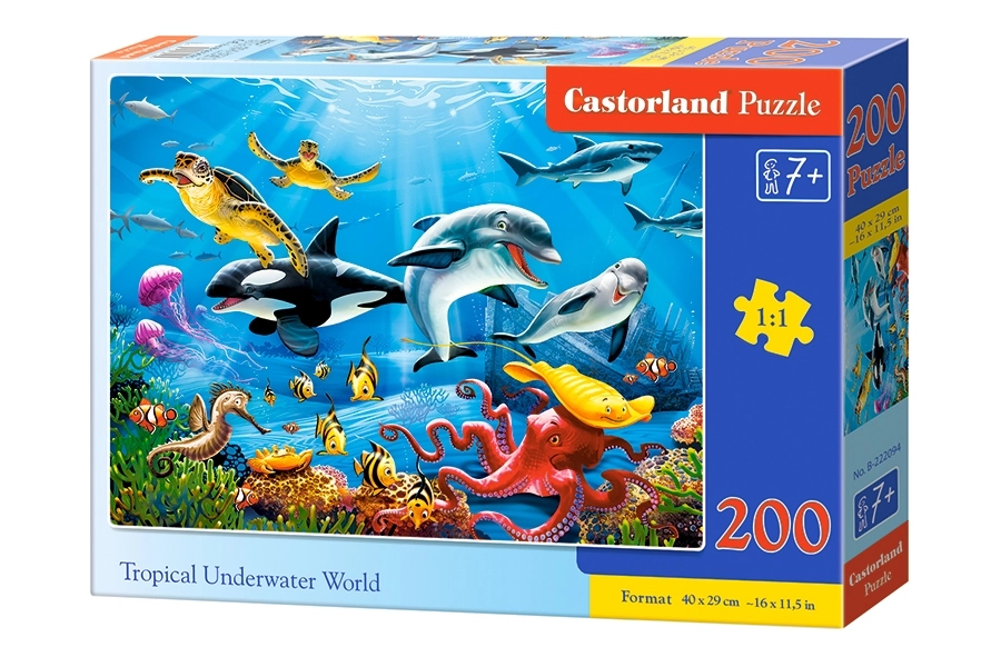PUZZLE 200 CASTOR TROPICAL UNDERWATER WORLD B-222094