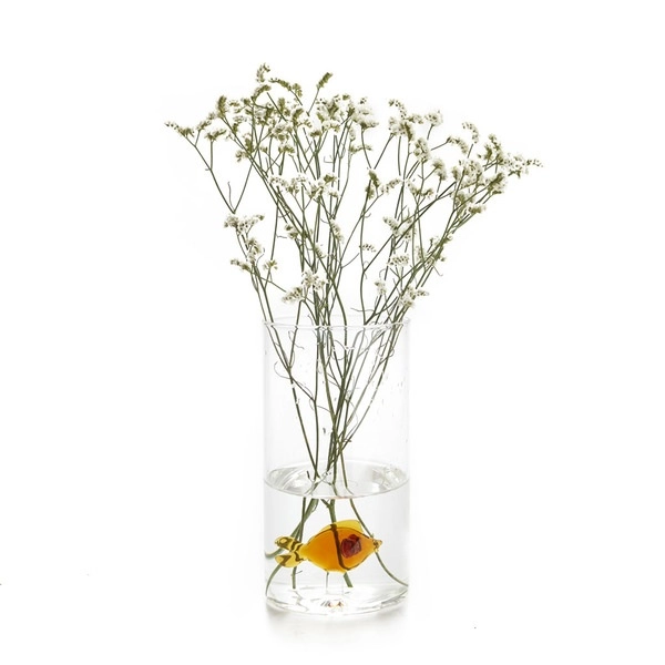 VAZA BALVI ATLANTIS FISH CYLINDRIC AMBER 27360