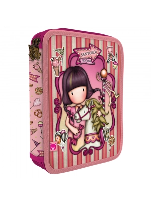 GORJUSS S&B-DOUBLE FILLED PENCIL CASE CAROUSEL 688GJ21