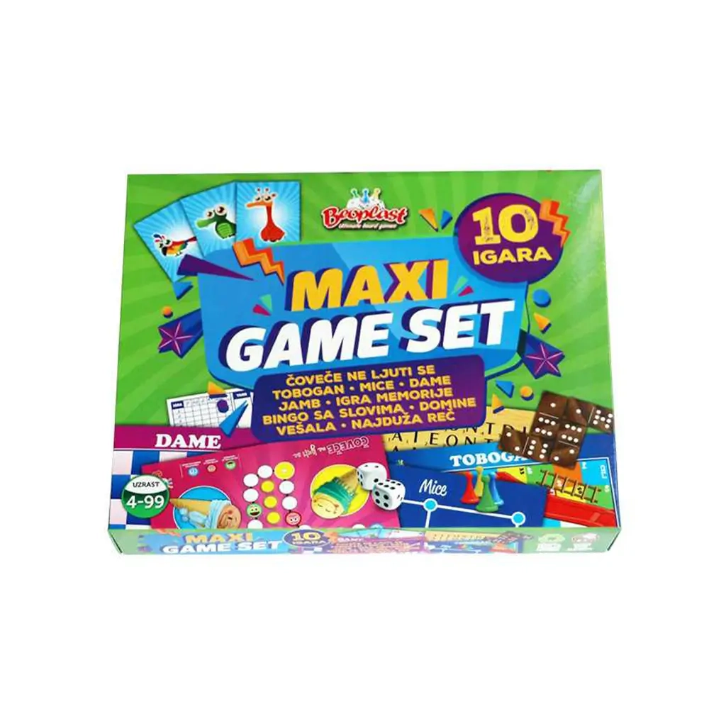 DRUŠTVENA IGRA MAXI GAME SET 10 IGARA BEOPLAST