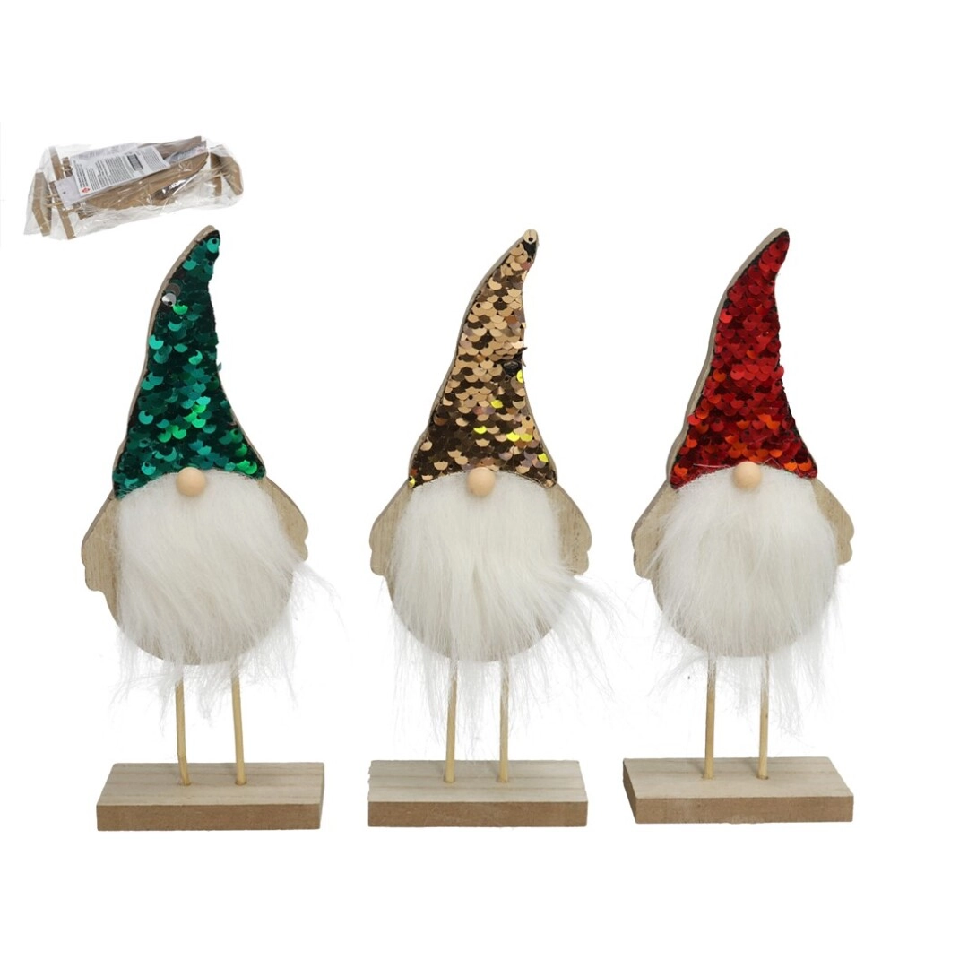 NOVOGODIŠNJA FIGURA GNOM GERIMPORT 8X21,5CM