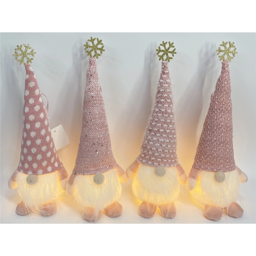 NOVOGODIŠNJI GNOM SA LED SIJALICAMA GERIMPORT 10X35CM