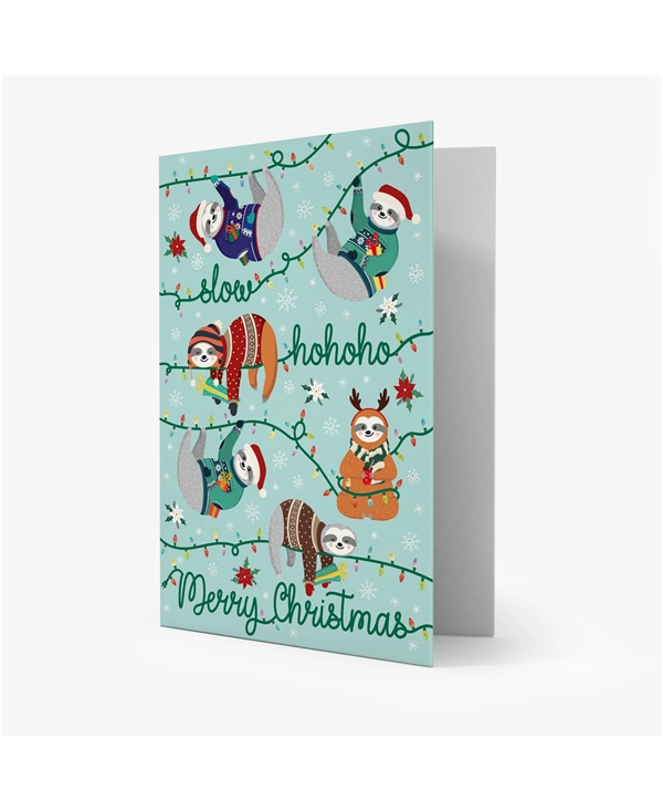 ČESTITKA NOVOGODIŠNJA LEGAMI GREETING CARD -SLOTH - SLOTH BGNUN0035